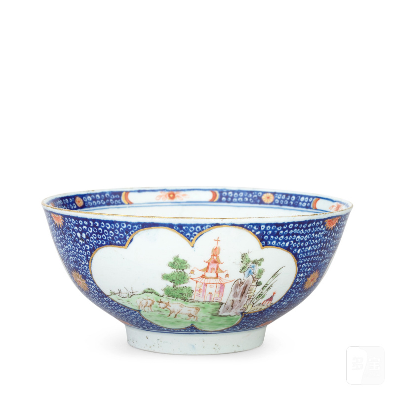 A important documentary Vauxhall bowl, dated 1757 - 图8